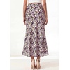 image:imageBTFBM Midi Skirts for Women 2026 Summer Spring Lightweight A Line High Waisted Wedding Guest Party Silk Long SkirtPink Green Camo