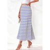 image:imageBTFBM Midi Skirts for Women 2026 Summer Spring Lightweight A Line High Waisted Wedding Guest Party Silk Long SkirtPlaid Blue