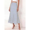 image:imageBTFBM Midi Skirts for Women 2026 Summer Spring Lightweight A Line High Waisted Wedding Guest Party Silk Long SkirtPlaid Blue