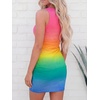 image:imageBTFBM Women 2026 Summer Dresses Sleeveless Casual Crewneck Bodycon Cutout Twist Slim Wrap Club Party Beach Mini DressTie Dye Pink Blue