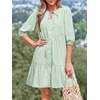 image:imageBTFBM Womens Summer Dresses 2026 Striped Mini Dress Half Sleeve Button Down Casual Flowy Beach Vacation Outfits PocketsGreen