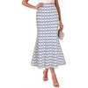 image:imageBTFBM Midi Skirts for Women 2026 Summer Spring Lightweight A Line High Waisted Wedding Guest Party Silk Long SkirtPlaid Blue