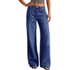 image:imageBTFBM Straight Leg Jeans for Women Stretchy Curve Appeal Pants  Front Seam Little Flare Bootcut Jean High Waisted Denim Pockets Travel Airport Outfits 2026 Trendy Fall Fashion ClothingDark Blue