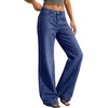 image:imageBTFBM Straight Leg Jeans for Women Stretchy Curve Appeal Pants  Front Seam Little Flare Bootcut Jean High Waisted Denim Pockets Travel Airport Outfits 2026 Trendy Fall Fashion ClothingDark Blue
