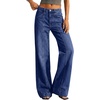 image:imageBTFBM Straight Leg Jeans for Women Stretchy Curve Appeal Pants  Front Seam Little Flare Bootcut Jean High Waisted Denim Pockets Travel Airport Outfits 2026 Trendy Fall Fashion ClothingDark Blue