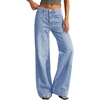 image:imageBTFBM Straight Leg Jeans for Women Stretchy Curve Appeal Pants  Front Seam Little Flare Bootcut Jean High Waisted Denim Pockets Travel Airport Outfits 2026 Trendy Fall Fashion ClothingLight Blue