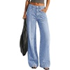 image:imageBTFBM Straight Leg Jeans for Women Stretchy Curve Appeal Pants  Front Seam Little Flare Bootcut Jean High Waisted Denim Pockets Travel Airport Outfits 2026 Trendy Fall Fashion ClothingLight Blue