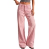 image:imageBTFBM Straight Leg Jeans for Women Stretchy Curve Appeal Pants  Front Seam Little Flare Bootcut Jean High Waisted Denim Pockets Travel Airport Outfits 2026 Trendy Fall Fashion ClothingPink