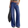 image:imageBTFBM Straight Leg Jeans for Women Stretchy Curve Appeal Pants  Front Seam Little Flare Bootcut Jean High Waisted Denim Pockets Travel Airport Outfits 2026 Trendy Fall Fashion ClothingDark Blue