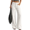 image:imageBTFBM Straight Leg Jeans for Women Stretchy Curve Appeal Pants  Front Seam Little Flare Bootcut Jean High Waisted Denim Pockets Travel Airport Outfits 2026 Trendy Fall Fashion ClothingWhite