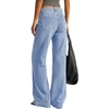 image:imageBTFBM Straight Leg Jeans for Women Stretchy Curve Appeal Pants  Front Seam Little Flare Bootcut Jean High Waisted Denim Pockets Travel Airport Outfits 2026 Trendy Fall Fashion ClothingLight Blue