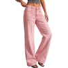 image:imageBTFBM Straight Leg Jeans for Women Stretchy Curve Appeal Pants  Front Seam Little Flare Bootcut Jean High Waisted Denim Pockets Travel Airport Outfits 2026 Trendy Fall Fashion ClothingPink