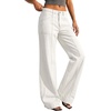 image:imageBTFBM Straight Leg Jeans for Women Stretchy Curve Appeal Pants  Front Seam Little Flare Bootcut Jean High Waisted Denim Pockets Travel Airport Outfits 2026 Trendy Fall Fashion ClothingWhite