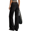 image:imageBTFBM Straight Leg Jeans for Women Stretchy Curve Appeal Pants  Front Seam Little Flare Bootcut Jean High Waisted Denim Pockets Travel Airport Outfits 2026 Trendy Fall Fashion ClothingBlack