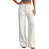 image:imageBTFBM Straight Leg Jeans for Women Stretchy Curve Appeal Pants  Front Seam Little Flare Bootcut Jean High Waisted Denim Pockets Travel Airport Outfits 2026 Trendy Fall Fashion ClothingWhite