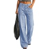 image:imageBTFBM Straight Leg Jeans for Women Stretchy Curve Appeal Pants  Front Seam Little Flare Bootcut Jean High Waisted Denim Pockets Travel Airport Outfits 2026 Trendy Fall Fashion ClothingLight Blue
