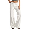 image:imageBTFBM Straight Leg Jeans for Women Stretchy Curve Appeal Pants  Front Seam Little Flare Bootcut Jean High Waisted Denim Pockets Travel Airport Outfits 2026 Trendy Fall Fashion ClothingWhite