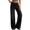 image:imageBTFBM Straight Leg Jeans for Women Stretchy Curve Appeal Pants  Front Seam Little Flare Bootcut Jean High Waisted Denim Pockets Travel Airport Outfits 2026 Trendy Fall Fashion ClothingBlack