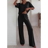 image:imageBTFBM Womens 2 Piece Outfits Casual Short Sleeve Lounge Set Summer Fashion 2026 Tracksuits Matching Sets Travel ClothesBlack