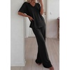 image:imageBTFBM Womens 2 Piece Outfits Casual Short Sleeve Lounge Set Summer Fashion 2026 Tracksuits Matching Sets Travel ClothesBlack