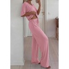 image:imageBTFBM Womens 2 Piece Outfits Casual Short Sleeve Lounge Set Summer Fashion 2026 Tracksuits Matching Sets Travel ClothesPink