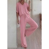 image:imageBTFBM Womens 2 Piece Outfits Casual Short Sleeve Lounge Set Summer Fashion 2026 Tracksuits Matching Sets Travel ClothesPink