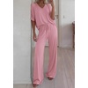 image:imageBTFBM Womens 2 Piece Outfits Casual Short Sleeve Lounge Set Summer Fashion 2026 Tracksuits Matching Sets Travel ClothesPink