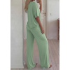 image:imageBTFBM Womens 2 Piece Outfits Casual Short Sleeve Lounge Set Summer Fashion 2026 Tracksuits Matching Sets Travel ClothesSage Green