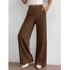 image:imageBTFBM Womens Dress Pants 2026 Fall Wide Leg High Waisted Palazzo Pants Business Casual Work Trousers Slacks PocketsBrown