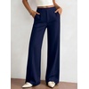 image:imageBTFBM Womens Dress Pants 2026 Fall Wide Leg High Waisted Palazzo Pants Business Casual Work Trousers Slacks PocketsNavy Blue