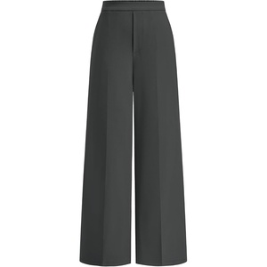 image:imageBTFBM Womens Dress Pants 2026 Fall Wide Leg High Waisted Palazzo Pants Business Casual Work Trousers Slacks PocketsDark Grey
