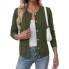 image:imageBTFBM Cardigan Sweaters for Women 2026 Fall Clothes Long Sleeve Button Down Open Front Soft Knit Lightweight SweaterArmy Green