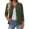 image:imageBTFBM Cardigan Sweaters for Women 2026 Fall Clothes Long Sleeve Button Down Open Front Soft Knit Lightweight SweaterArmy Green