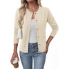 image:imageBTFBM Cardigan Sweaters for Women 2026 Fall Clothes Long Sleeve Button Down Open Front Soft Knit Lightweight SweaterBeige