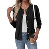 image:imageBTFBM Cardigan Sweaters for Women 2026 Fall Clothes Long Sleeve Button Down Open Front Soft Knit Lightweight SweaterBlack