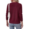 image:imageBTFBM Cardigan Sweaters for Women 2026 Fall Clothes Long Sleeve Button Down Open Front Soft Knit Lightweight SweaterBurgundy