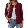 image:imageBTFBM Cardigan Sweaters for Women 2026 Fall Clothes Long Sleeve Button Down Open Front Soft Knit Lightweight SweaterBurgundy