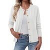 image:imageBTFBM Cardigan Sweaters for Women 2026 Fall Clothes Long Sleeve Button Down Open Front Soft Knit Lightweight SweaterWhite