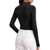 image:imageBTFBM Mock Tops for Women Fitted Long Sleeve Shirts Fall Fashion Clothing Thermal Layering Undershirts Going Out OutfitsBlack