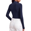 image:imageBTFBM Mock Tops for Women Fitted Long Sleeve Shirts Fall Fashion Clothing Thermal Layering Undershirts Going Out OutfitsNavy Blue