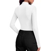 image:imageBTFBM Mock Tops for Women Fitted Long Sleeve Shirts Fall Fashion Clothing Thermal Layering Undershirts Going Out OutfitsWhite
