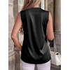 image:imageBTFBM Summer Tank Tops 2026 Satin Business Casual Outfits for Women Pleated Sleeveless Shirts Silk Spring Work BlousesBlack