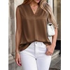 image:imageBTFBM Summer Tank Tops 2026 Satin Business Casual Outfits for Women Pleated Sleeveless Shirts Silk Spring Work BlousesBrown