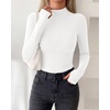 image:imageBTFBM Turtleneck Tops for Women Thumbhole Long Sleeve Shirts  Lightweight Fleece Lining Casual Basic Layering Top Slim Fit Stretch Winter Thermal Underwear 2026 Fall Fashion ClothingWhite