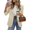 image:imageBTFBM Satin Long Sleeve Blazers for Women 2026  Work Office Suit Jackets with PocketsBusiness Casual OutfitsFall WinterBeige
