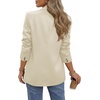 image:imageBTFBM Satin Long Sleeve Blazers for Women 2026  Work Office Suit Jackets with PocketsBusiness Casual OutfitsFall WinterBeige