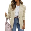 image:imageBTFBM Satin Long Sleeve Blazers for Women 2026  Work Office Suit Jackets with PocketsBusiness Casual OutfitsFall WinterBeige