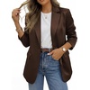 image:imageBTFBM Satin Long Sleeve Blazers for Women 2026  Work Office Suit Jackets with PocketsBusiness Casual OutfitsFall WinterBrown