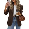 image:imageBTFBM Satin Long Sleeve Blazers for Women 2026  Work Office Suit Jackets with PocketsBusiness Casual OutfitsFall WinterBrown