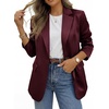 image:imageBTFBM Satin Long Sleeve Blazers for Women 2026  Work Office Suit Jackets with PocketsBusiness Casual OutfitsFall WinterBurgundy